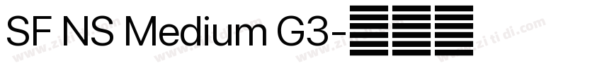 SF NS Medium G3字体转换